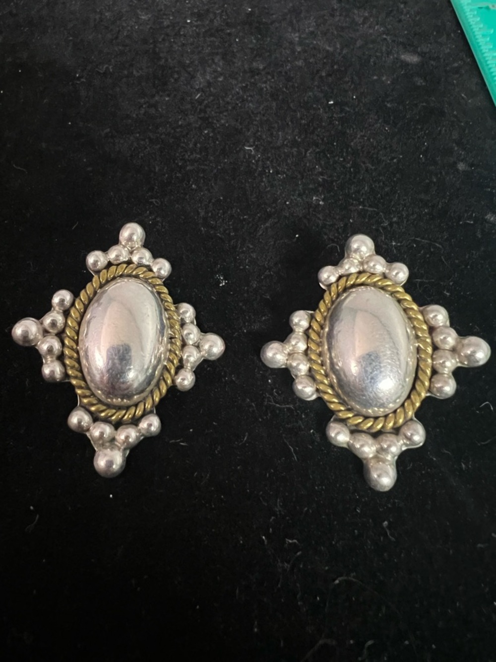TAXCO 925 STERLING SILVER VINTAGE CLIP ON EARRINGS